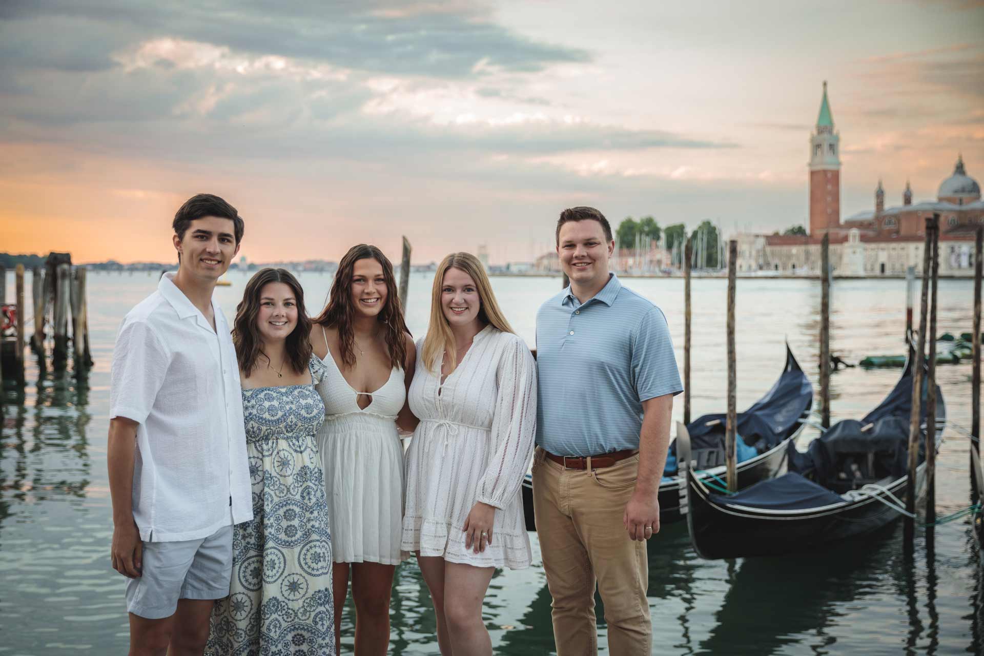 Venice-San-Marco-Leigh-Ann-and-Family-gondolas